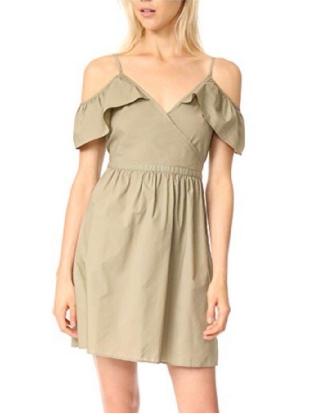 Madewell Cold-Shoulder V-Neck Dress